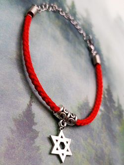 Красная нить от сглаза Звезда Давида