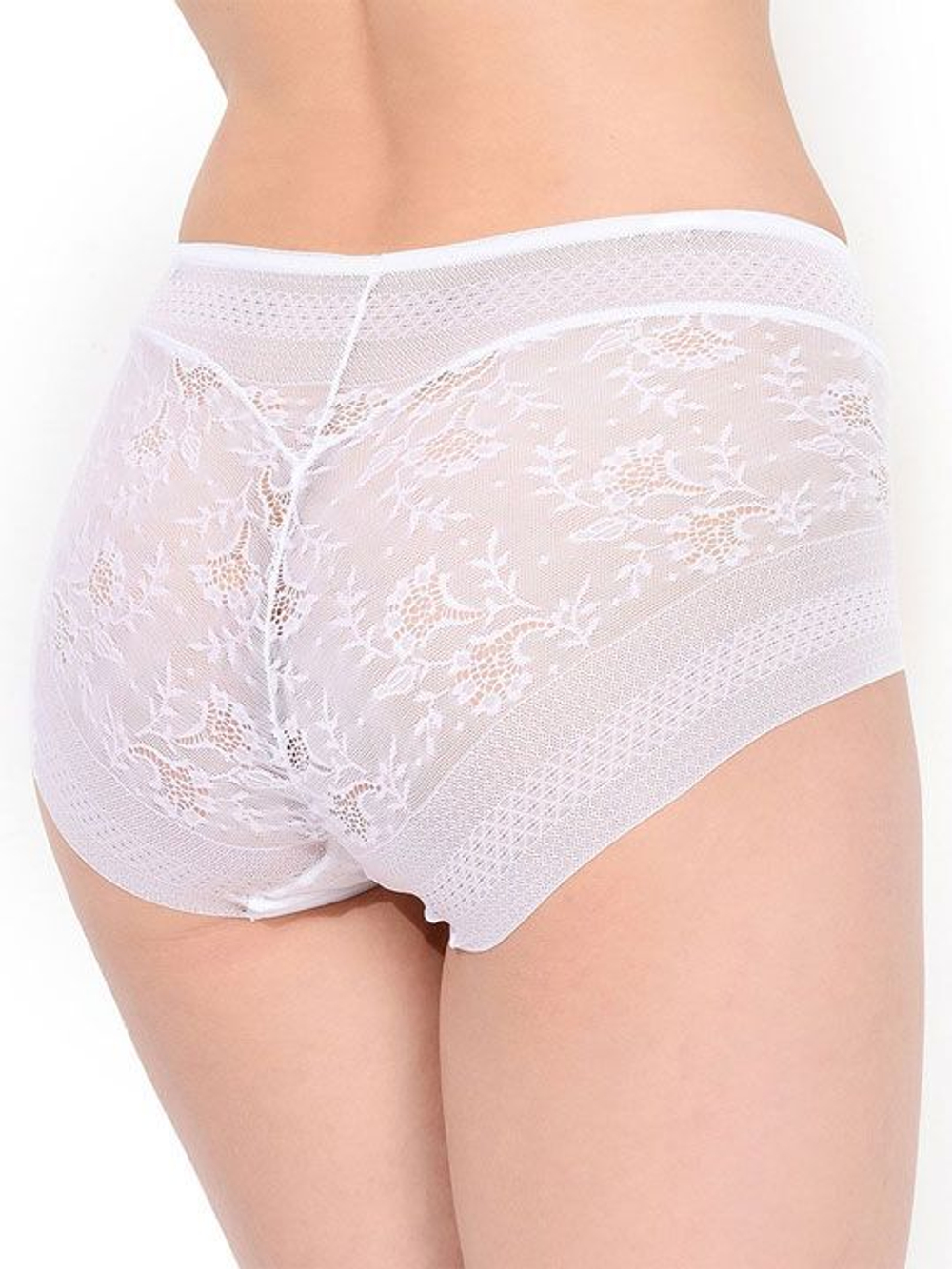 Высокие кружевные трусики Magic Band (Размер: XXL) (Цвет: дымчатый)