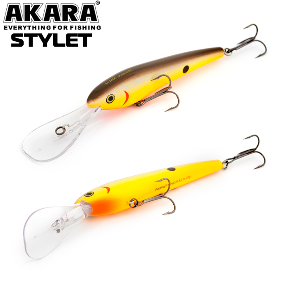 Воблер Akara Stylet 110F 20 гр. (5/7 oz 4,3 in) A19