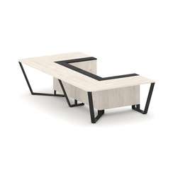 Steel Meet Стол переговорный П-образный KM-PR.B.SP-07P Денвер Светлый/Графит Глянец/Металл Черный 16