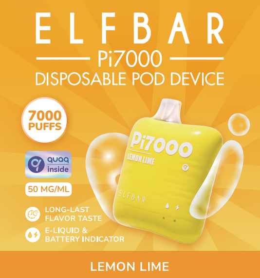 Elf Bar PI7000 - Lemon Lime (5% nic)