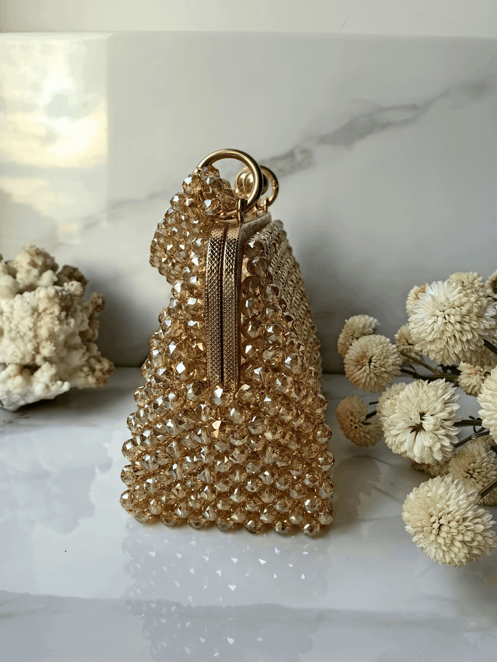 Сумка из ювелирного стекла цвет "Золото"