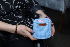 Qələm qabı mavi rəng