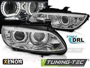 Передние фары ANGEL EYES LED CHROME AFS HID для BMW 3 E92 E93
