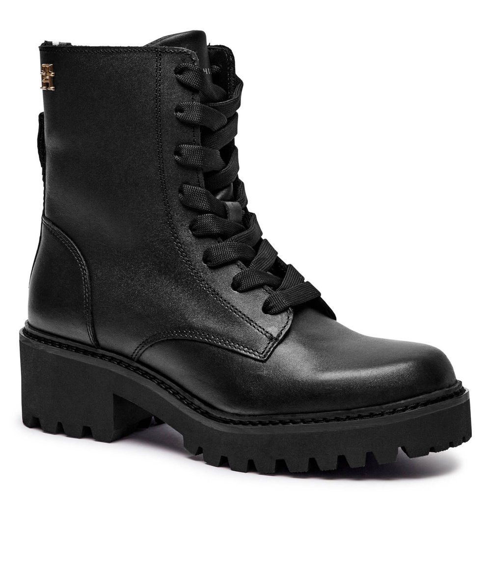 Кожаные ботильоны CHIC Tommy Hilfiger - черный(FW0FW08305)