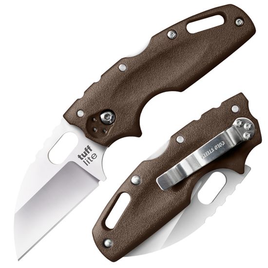 Складной нож Cold Steel 20LTF Tuff Lite Plain Edge Dark Earth c клинком из стали AUS-8A, рукоять Grivory (Griv-Ex)