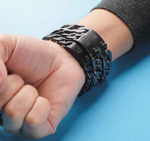 Мужской стальной чёрный браслет Zippo 2006266