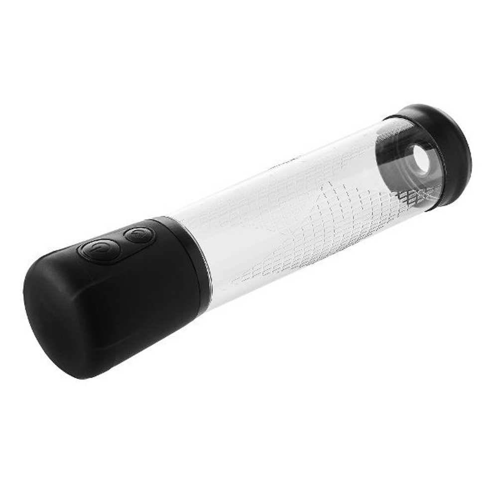 Прозрачная автоматическая вакуумная помпа для пениса Automatic Penis Pump (Цвет: прозрачный)