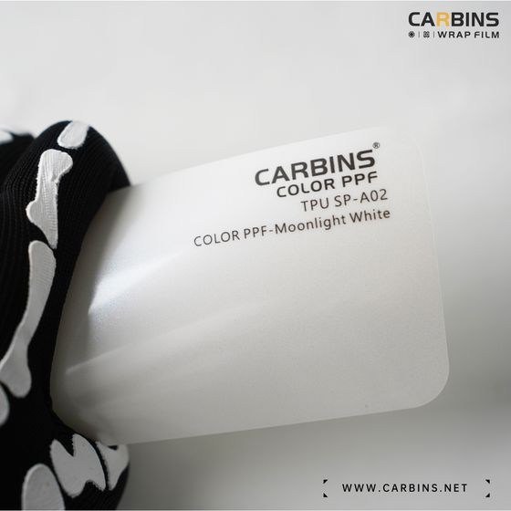 Carbins Color PPF Moonlight White SP A02 белая цветная полиуретановая защитная антигравийная пленка