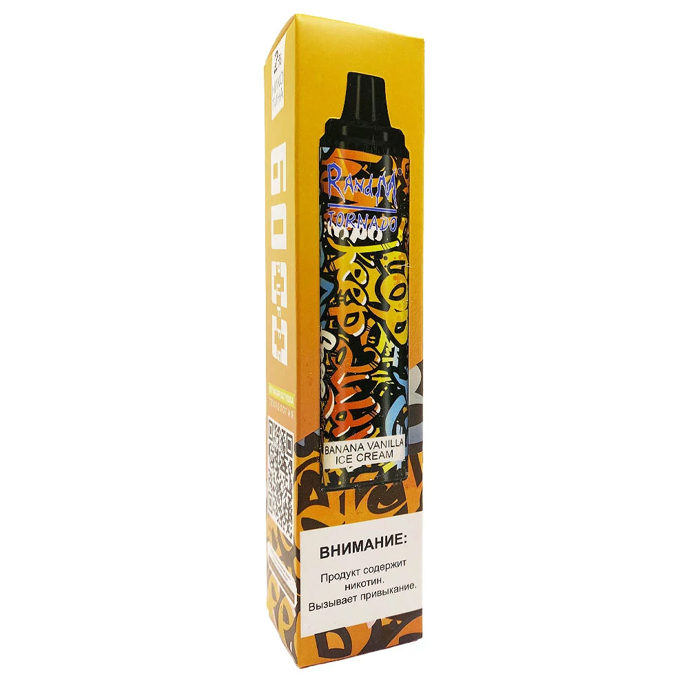 RandM Tornado 6000 - Banana Vanilla Ice Cream (5% nic)
