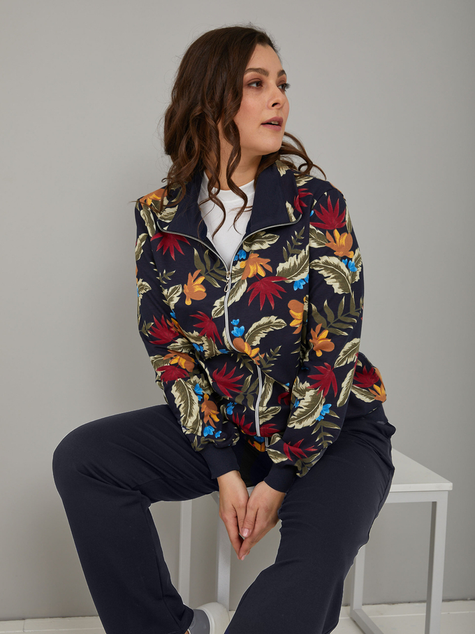 Костюм с брюками КБ-184/кленовыйлист