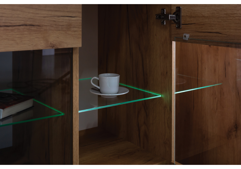 Модульная гостиная Арчи дуб золотой craft / камень темный U3705 комплектация 1