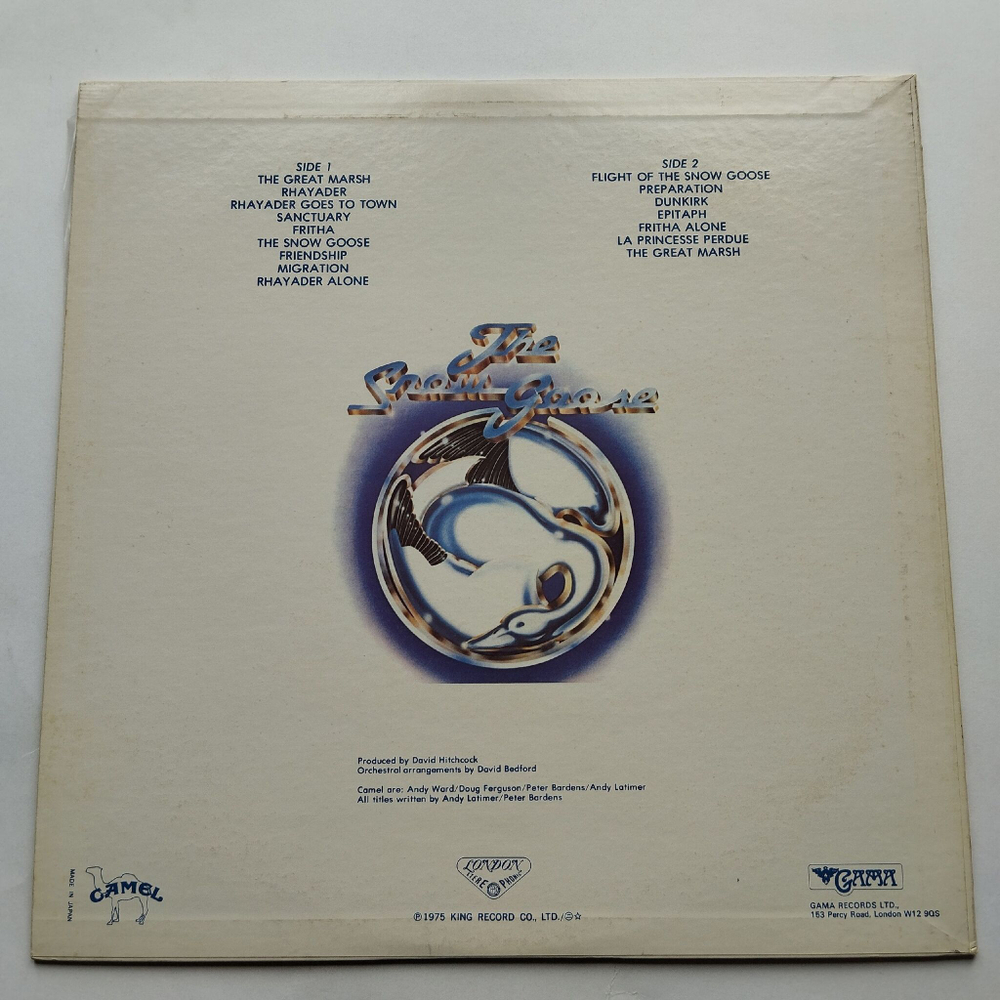Винтажная виниловая пластинка LP Camel Music Inspired By The Snow Goose (Japan 1975) (No Obi) Friendship