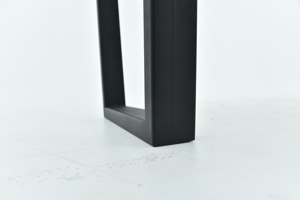 Стол Аврора Родос, Черный матовый Муар/Камень белый