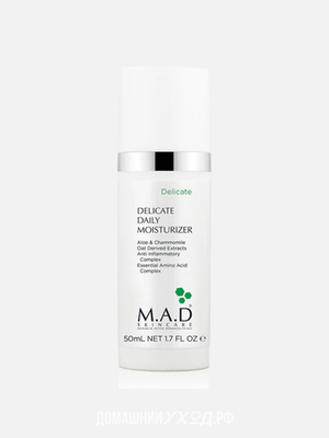 Увлажняющий крем для ухода за чувствительной кожей Delicate Daily Moisturizer, M.A.D Skincare, 50 гр