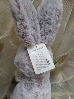 Зайчик с морковкой, 36 см