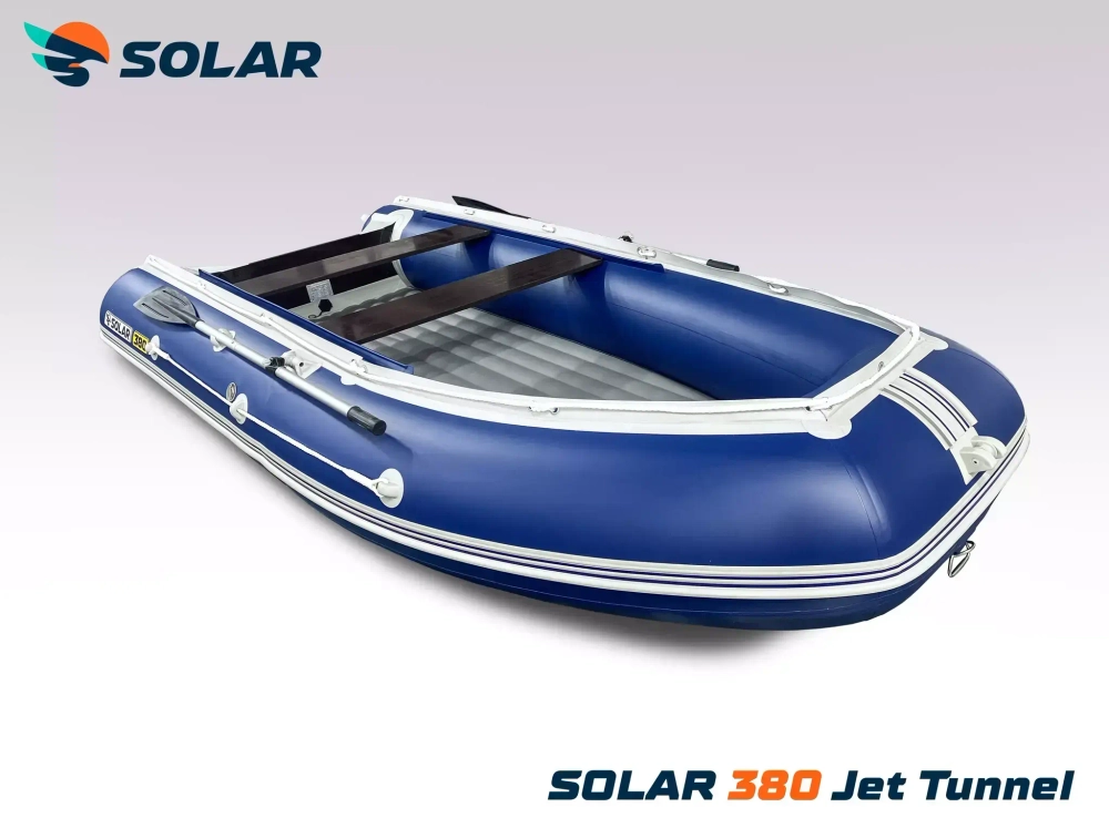 Надувная ПВХ лодка SOLAR 380 jet tunnel