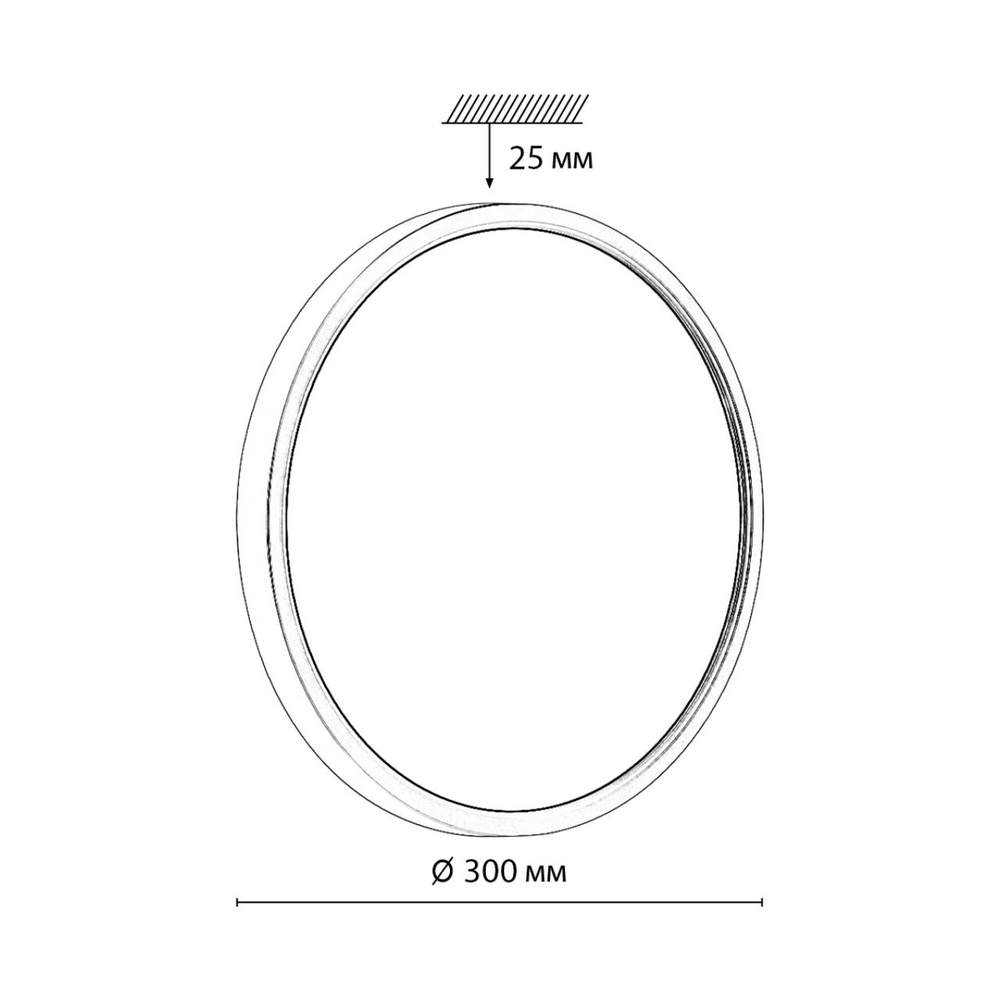 7661/24L MITRA LED SN 555 Светильник пластик/белый LED 24Вт 3000/4000K D300 IP40 OMEGA WHITE