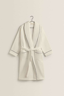 ZARA HOME ХАЛАТ ИЗ ХЛОПКА,  БЕЛЫЙ
