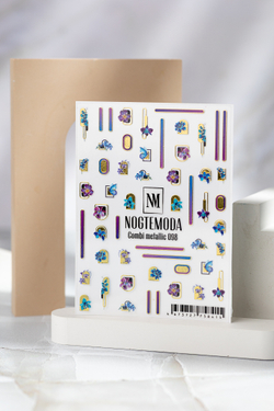 Nogtemoda Наклейки для ногтей Combi Metallic 098