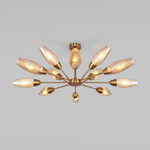 Потолочная люстра с плафонами 60140/12 золото