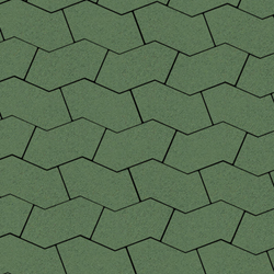 Тротуарная плитка S-ФОРМА 172х94х100мм Стандарт Зеленый