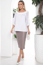 Блуза Крестьянка (белая) Б10463 LT Collection