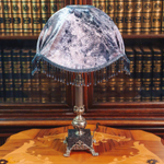 Настольная лампа с основанием из натурального камня