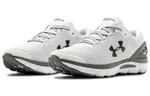 Under Armour Charged Gemini 2020 casual and comfortable shock absorption, non-slip, breathable, lightweight, low-cut training running shoes for men and women with the same gray and white