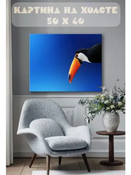 Картина на стену 40 X 50 Тукан