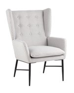 Кресло Мэйден гусиная лапка серый