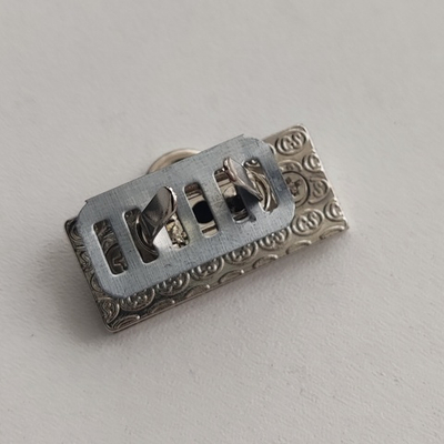 Замок вертушка на винтах Петелька Серебро