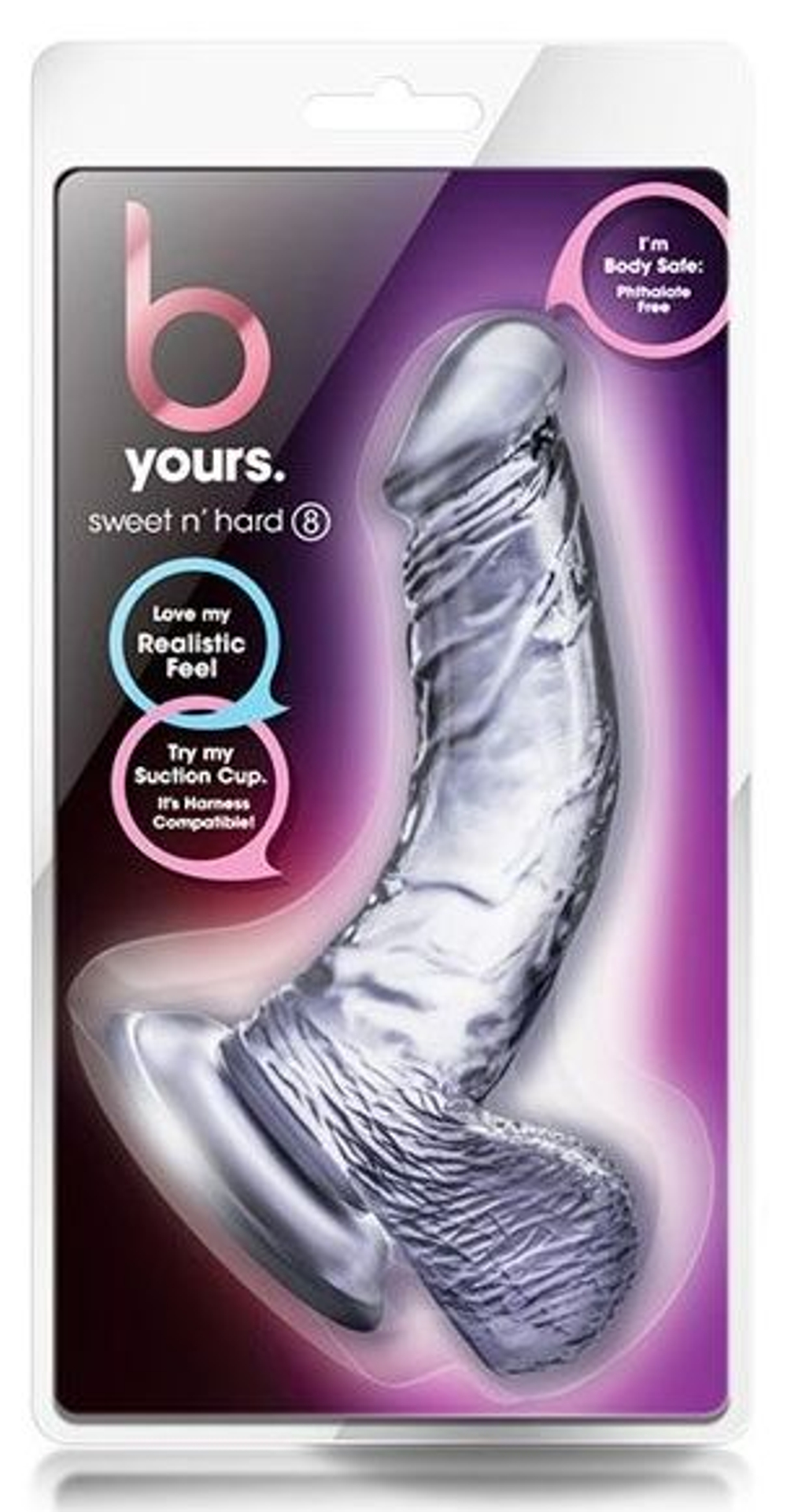 Прозрачно-сиреневый фаллоимитатор Sweet n Hard 8 - 18,4 см. (Цвет: сиреневый)