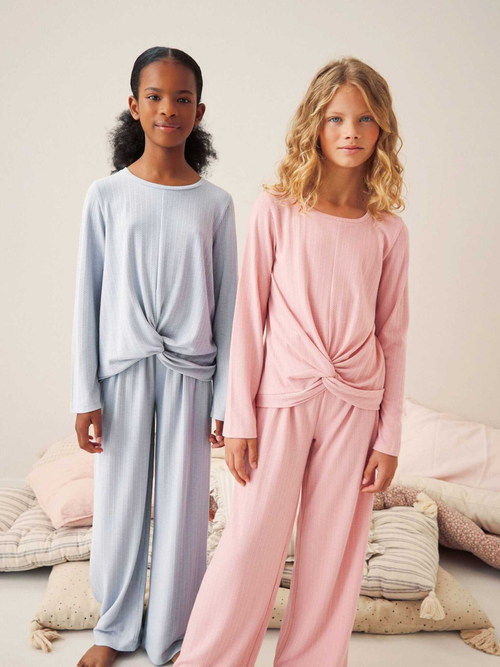 Пижама для девочки Next B72-244, 2 шт., Розовый, Голубой