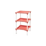 Этажерка с полками Krita 3-х секц (коралл)