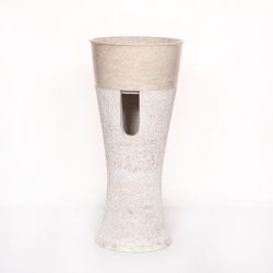 Раковина напольная из мрамора Pedestal Dandang Cream/Cream MN-03219 (40*40*90 см)