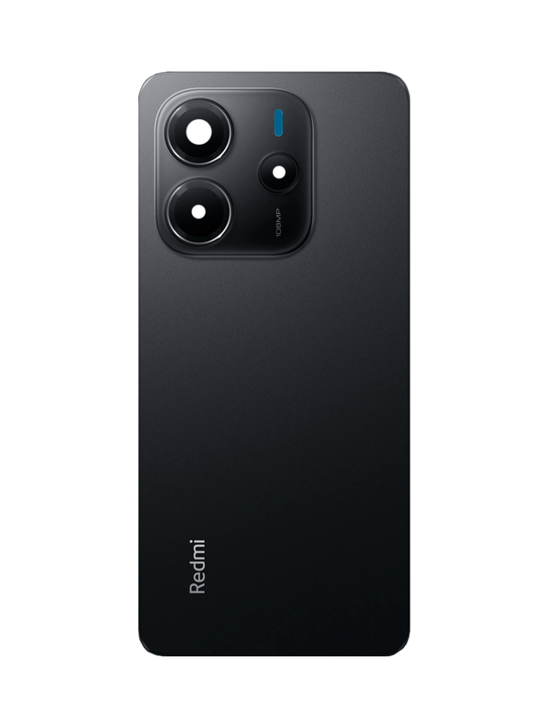 Задняя крышка для Xiaomi Redmi Note 14 4G черная (Midnight black) со стеклом камеры