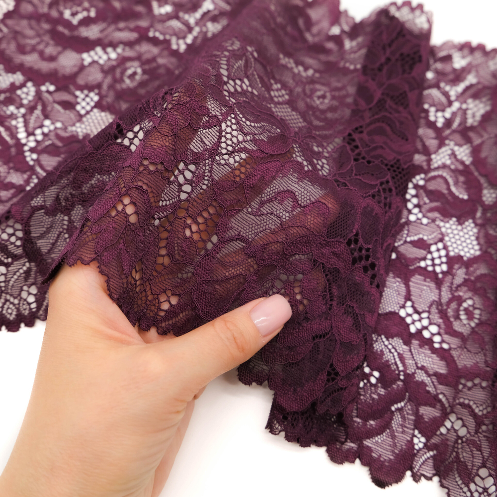 Кружево эластичное СЛИВА, 21см