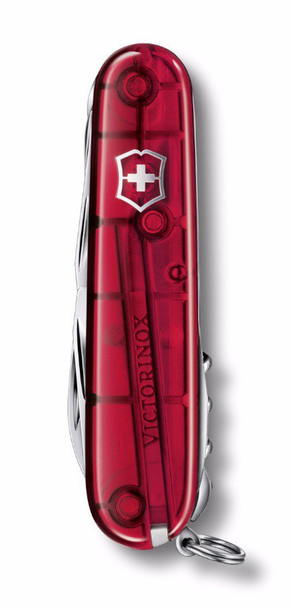 Нож Victorinox Huntsman прозрачный красный, 1.3713.T