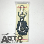 Брелок для ключей Кожа  НИССАН NISSAN  Ромб с металл эмблемой с 2ным карабином