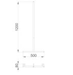 Поручень Т-образный латунь SANTORINI 16344.B глянцевый