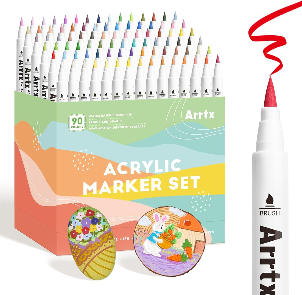 Arrtx акриловые маркеры, 90 шт, Palette paysage 90B