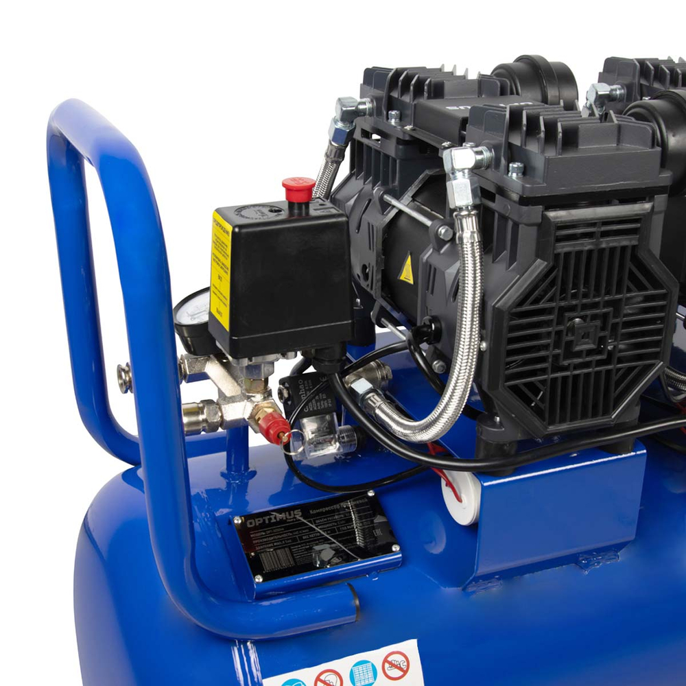 OPT-305044 Компрессор поршневой безмасляный, 440 л/мин, 3 КВт, 220 В, ресивер 50 л