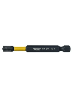 Биты для электромонтажа PZ/SL1 и PZ/SL2 70мм 2шт. S2 намагниченные WURZ 360212