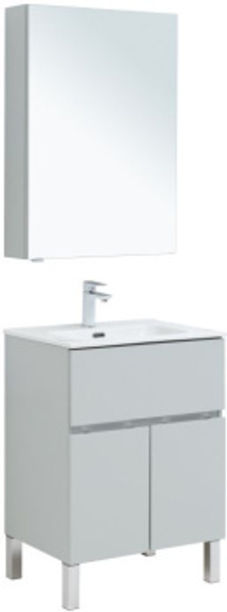 Мебель для ванной Aquanet Алвита New 60 1 ящик, 2 дверцы, серый