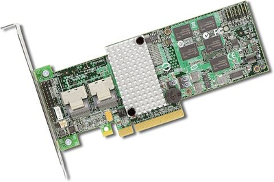 Контроллер LSi Logic  LSI 9260-8i 8 Int., 6Gb/s, PCI-E x8, RAID 0,1,5,6,10,50,60 512Mb, SAS/SATA 2 кабеля SFF-8087 LSI00202