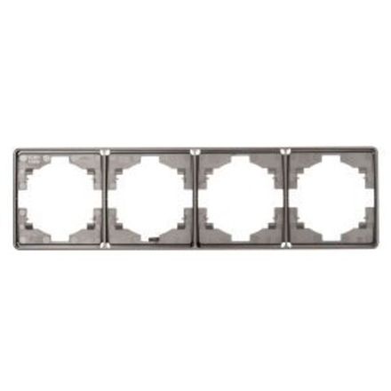 Рамка ROUND 4-постовая титан KRANZ