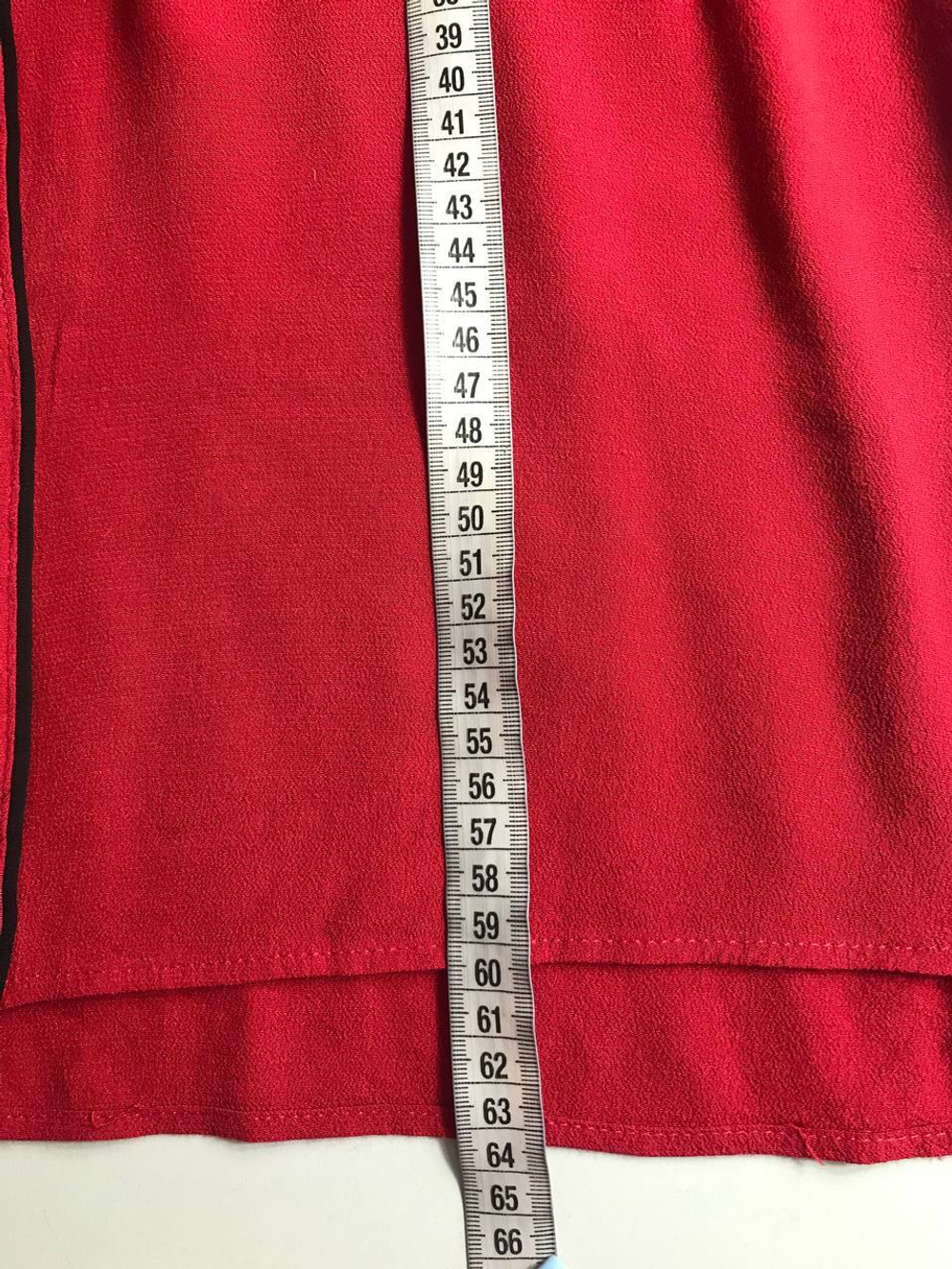 Блузка с контрастной отделкой, визуально на 46/48 размер