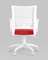 Кресло офисное Topchairs ST-BASIC-W спинка белая сетка сиденье красная ткань крестовина белый пластик