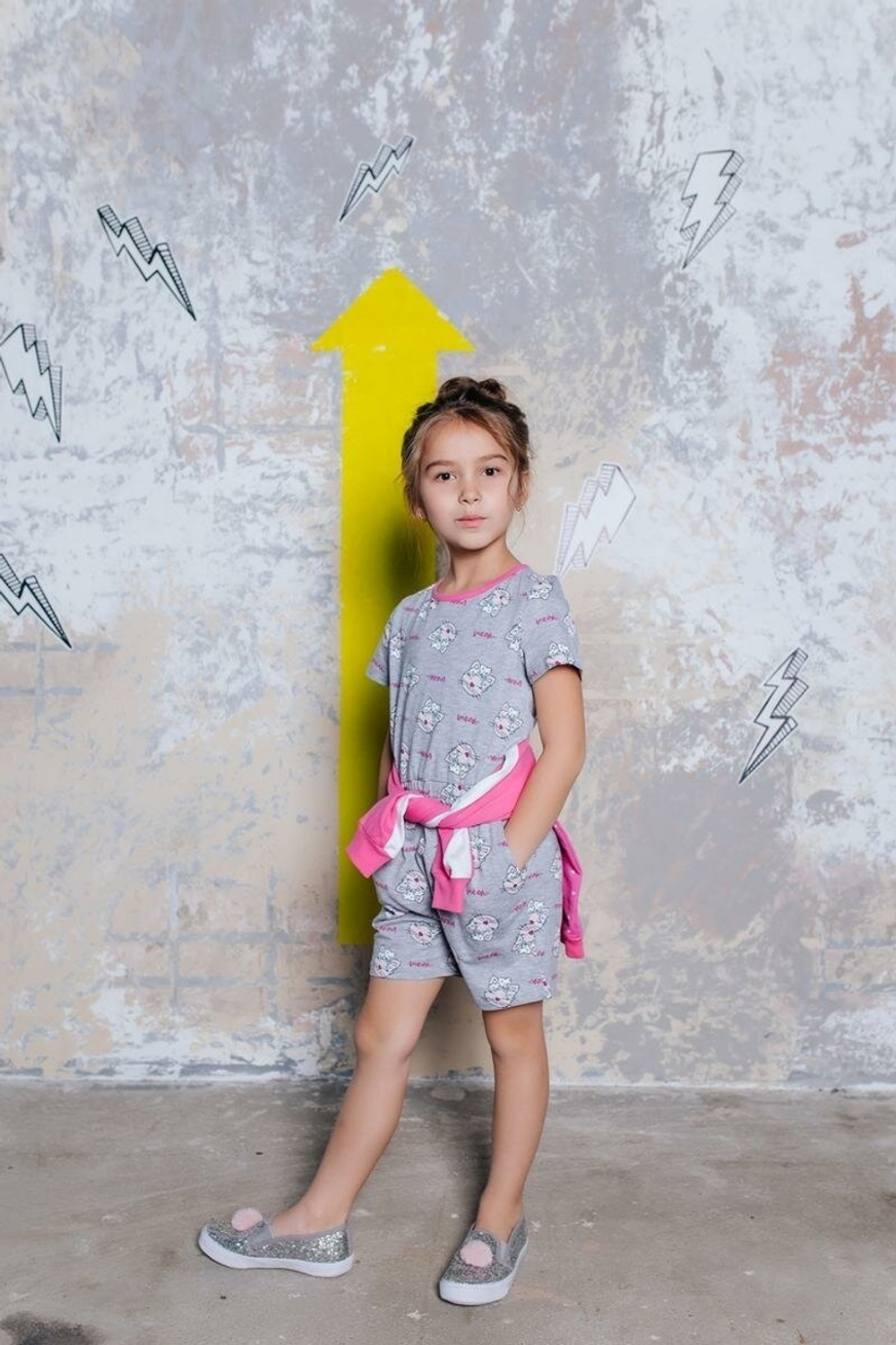 Комбинезон д/дев, серый, р.98, (Батик) 00649_BAT